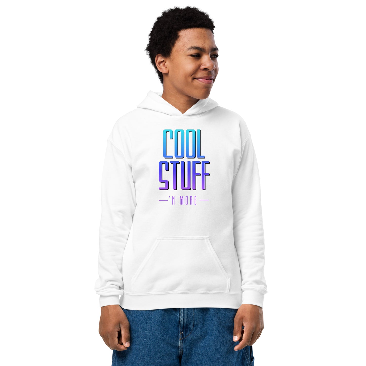 Cool Stuff Youth Hoodie - gradient purple